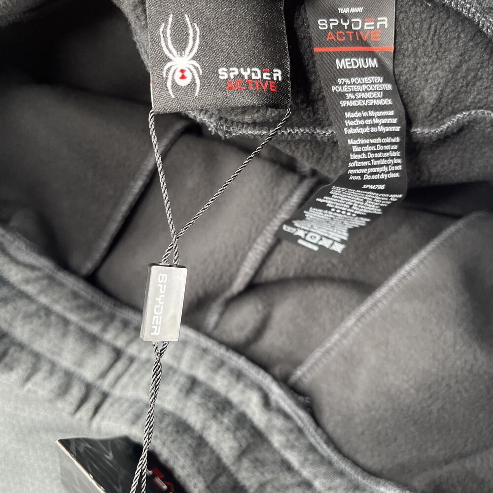 Spyder Active Sweat Pants Mens Medium Gray Stretch Quick Dry Draw String New NWT - Picture 10 of 13